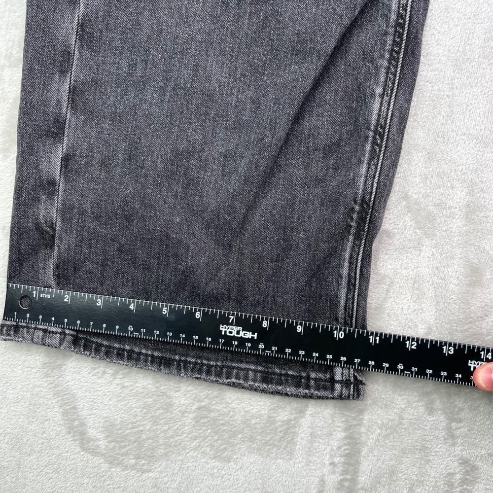 American Eagle Jeans Womens 6 Short Black Super High-Rise Baggy Wide Leg Grunge - Picture 8 of 15